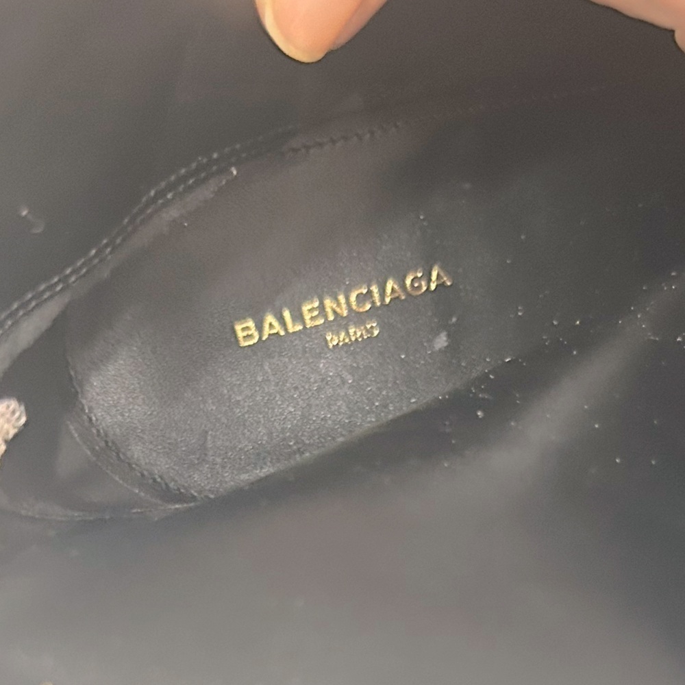 Balenciaga Tweed Ankle Boots Size EU37.5 Cream/Black - Picture 10 of 12